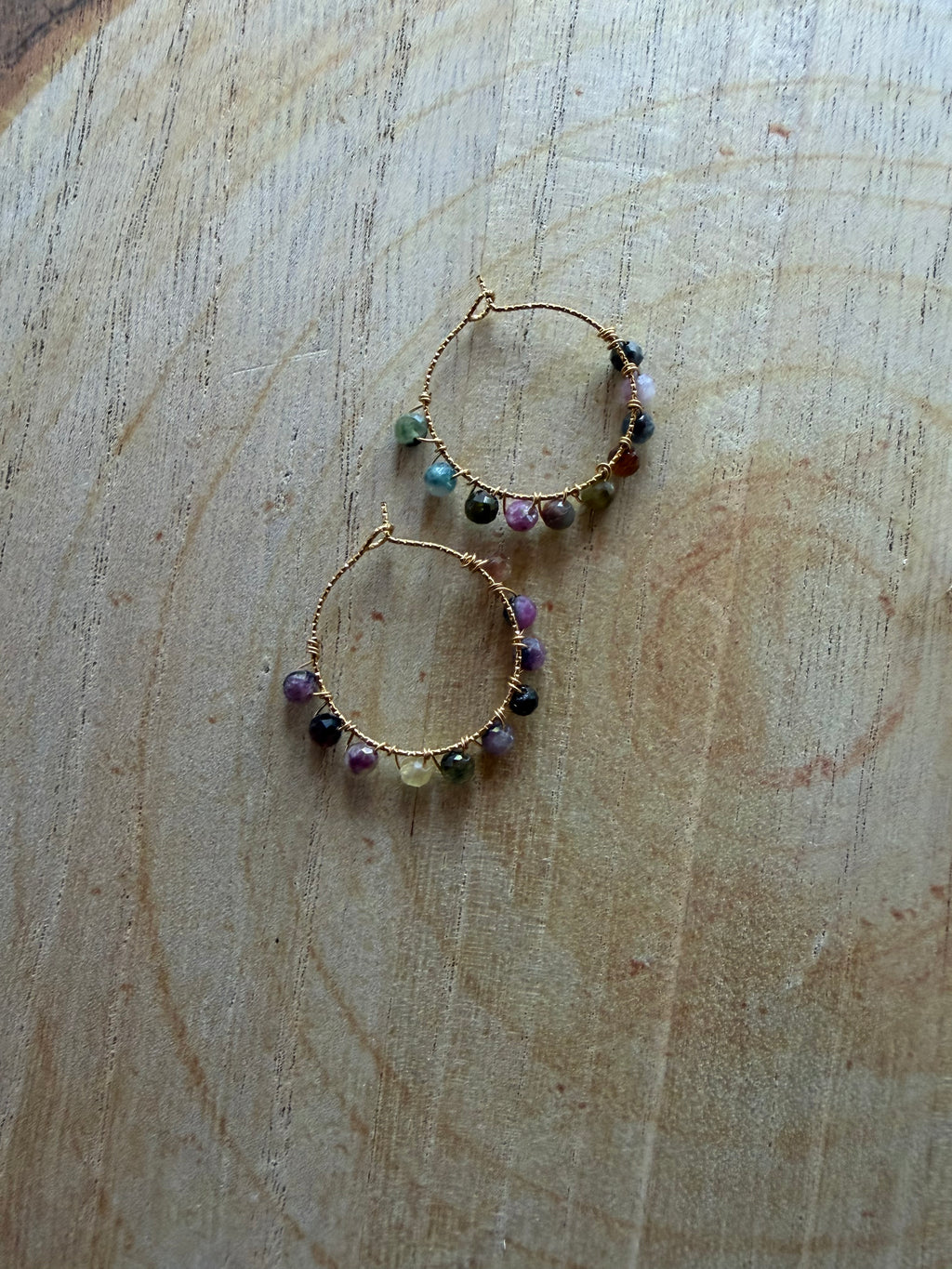 Boucles d’oreilles Tourmaline Multicolore