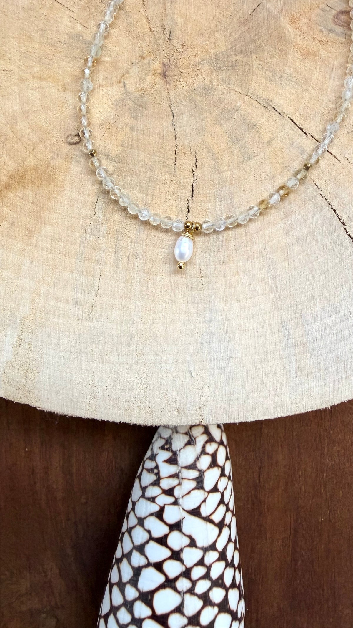 Collier Citrine & Perle d’eau douce