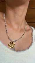 Collier Ornella - Émeraude et jaspe dalmatien