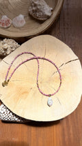 Collier Tourmaline rose & Perle d’eau douce baroque
