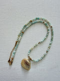 Collier Lila - Amazonite et coquillage