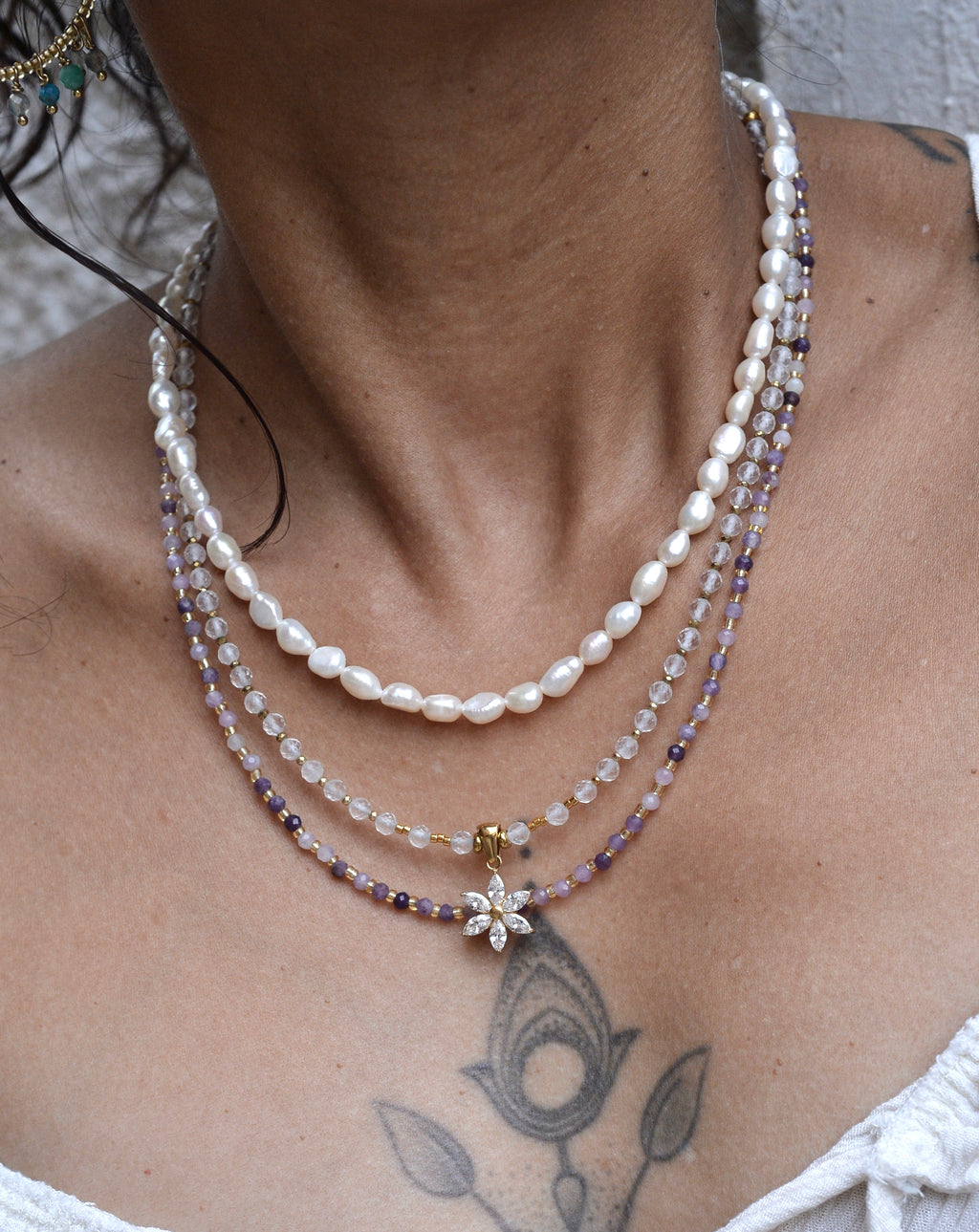 Collier Léna - Lépidolite