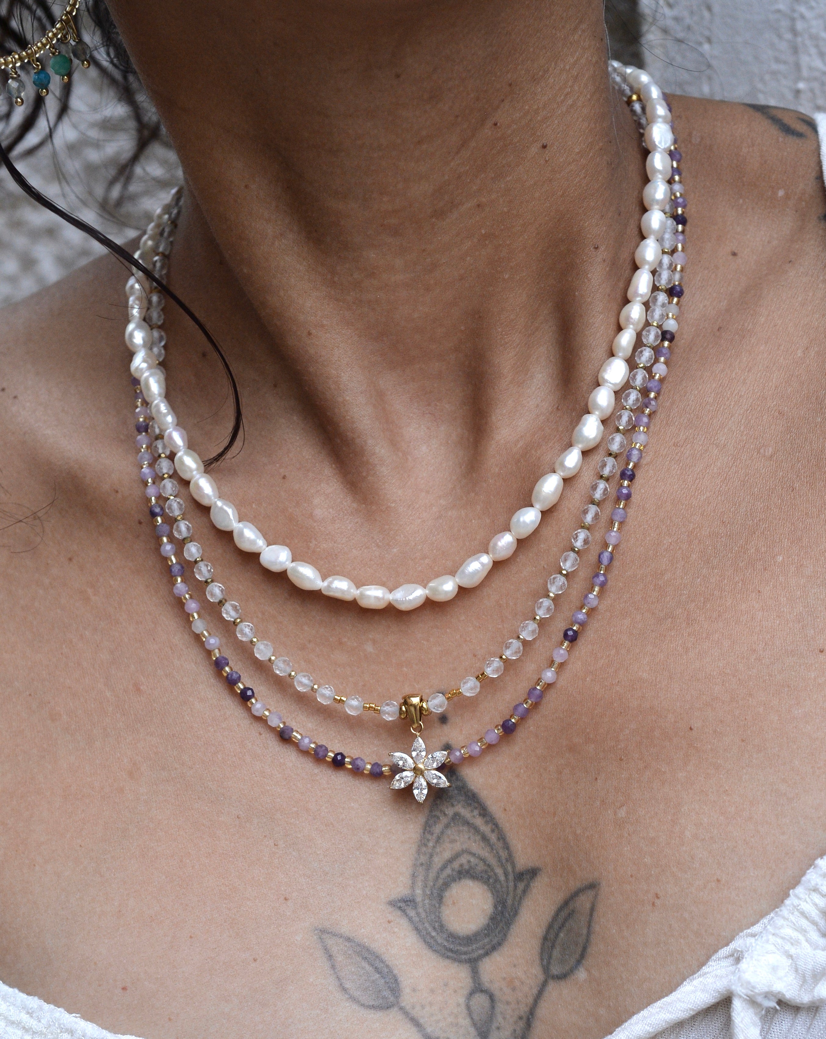 Collier Léna - Lépidolite