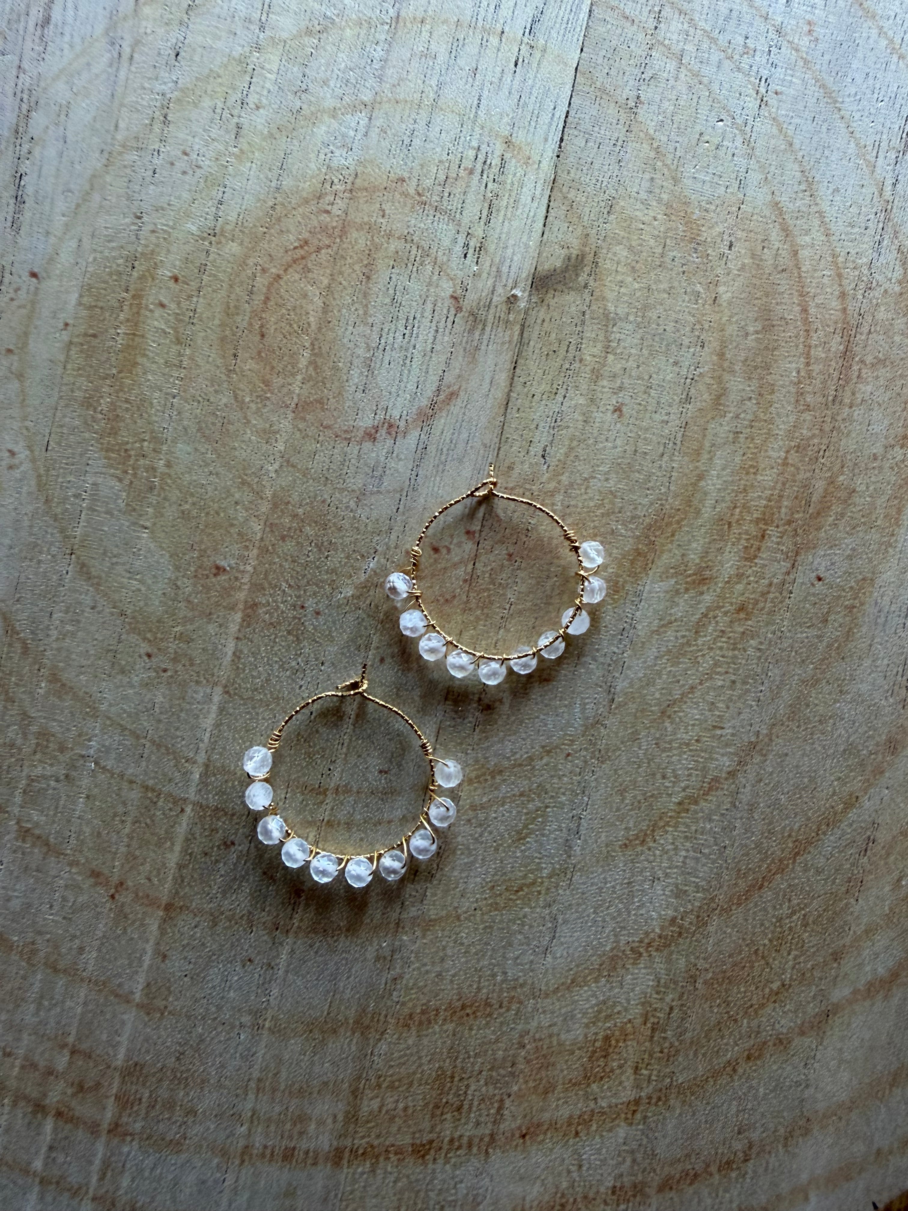 Boucles d’oreilles Cristal de Roche