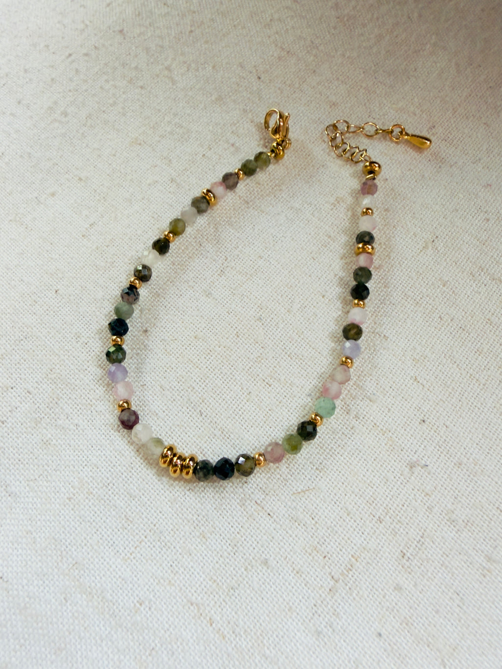 Bracelet en pierres naturelles tourmaline multicolore – Mélia