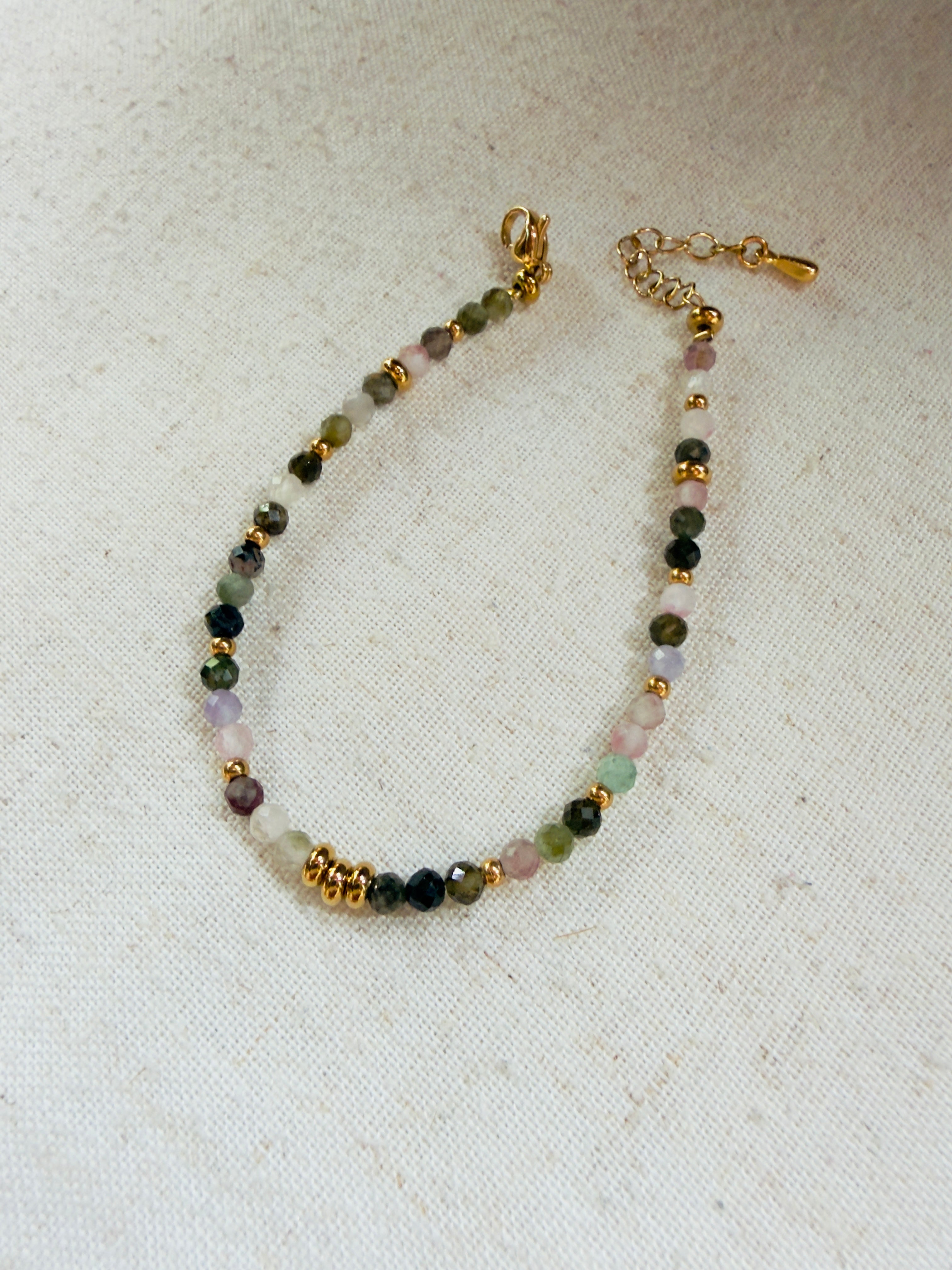 Bracelet en pierres naturelles tourmaline multicolore – Mélia