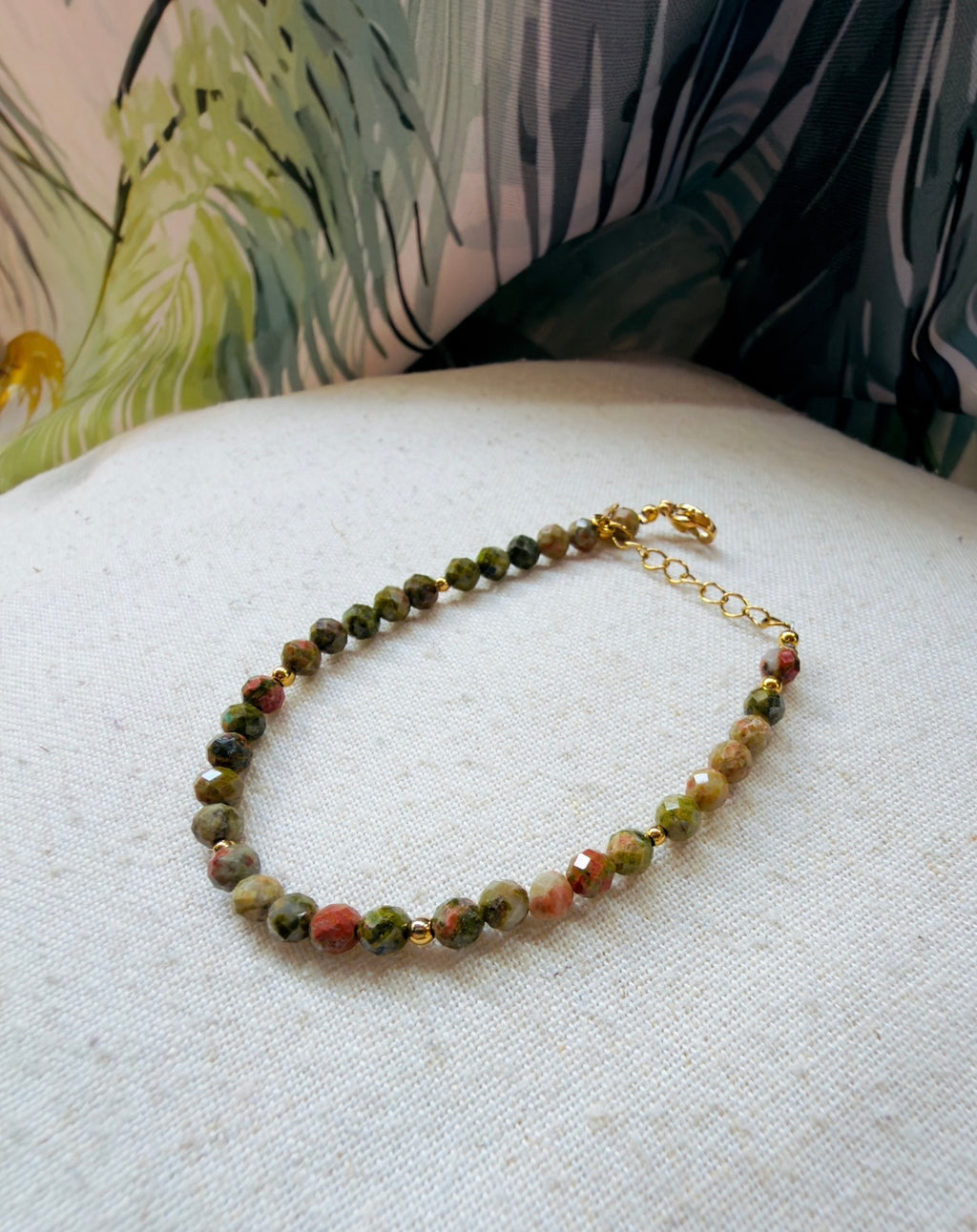 Bracelet en pierres naturelles unakite – Maïa
