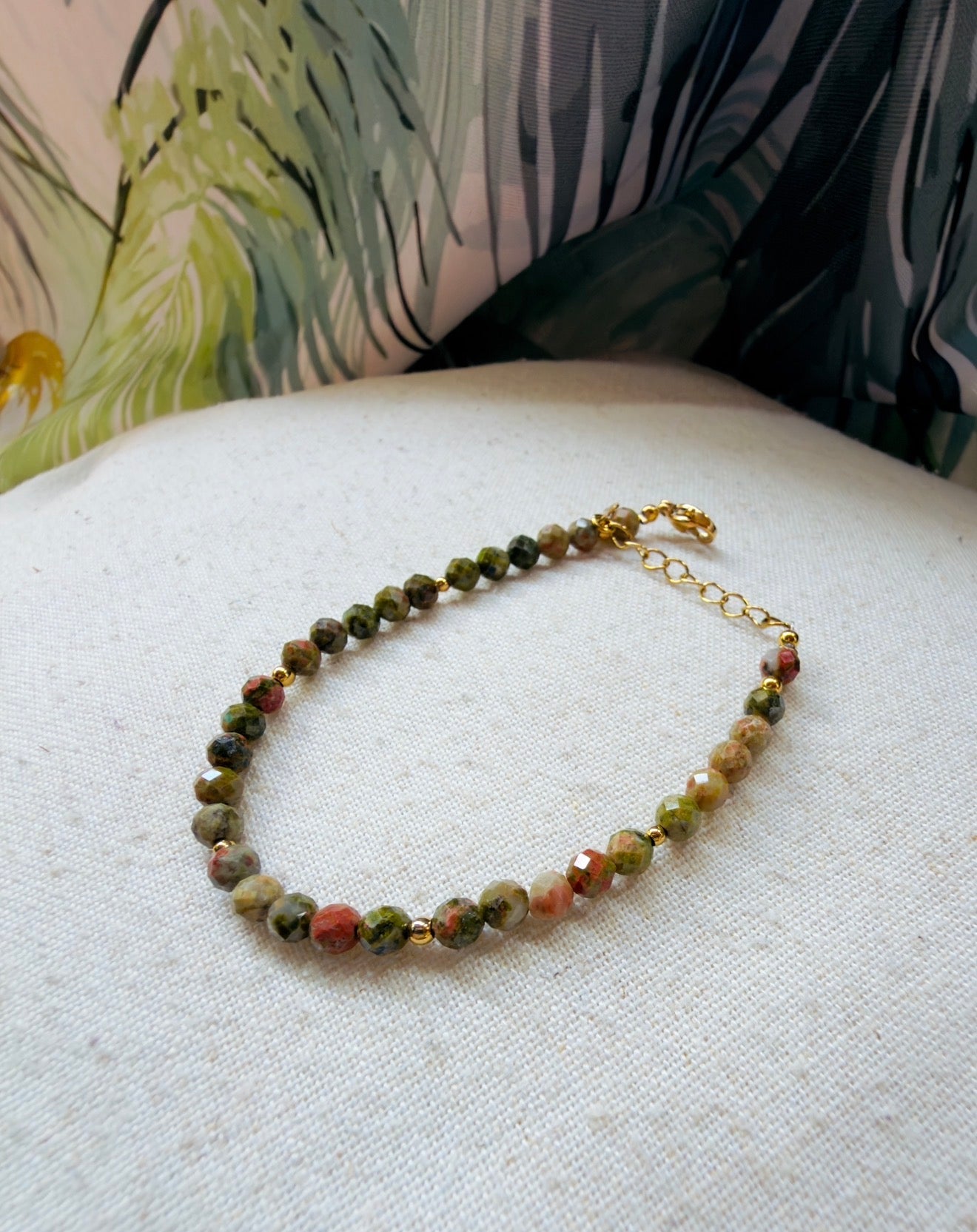 Bracelet en pierres naturelles unakite – Maïa