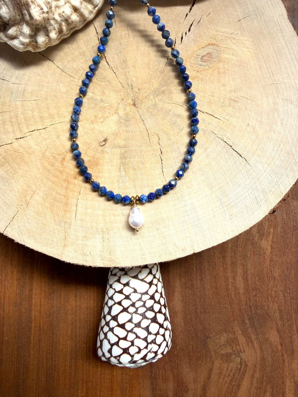 Collier Lapis-Lazuli & Perle d’eau douce