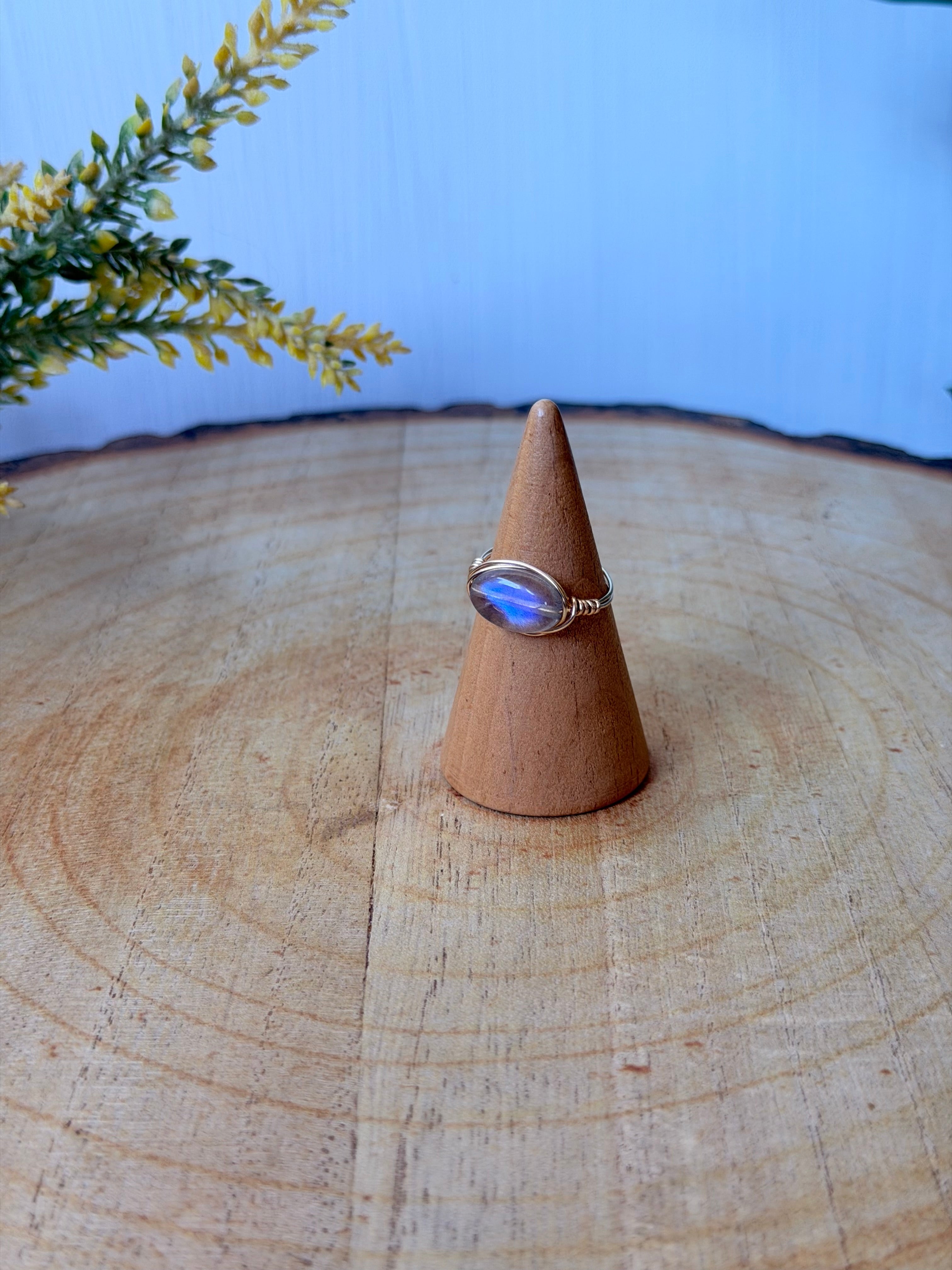 Bague Labradorite Bleue