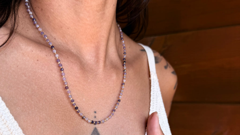Collier Léna - Lépidolite