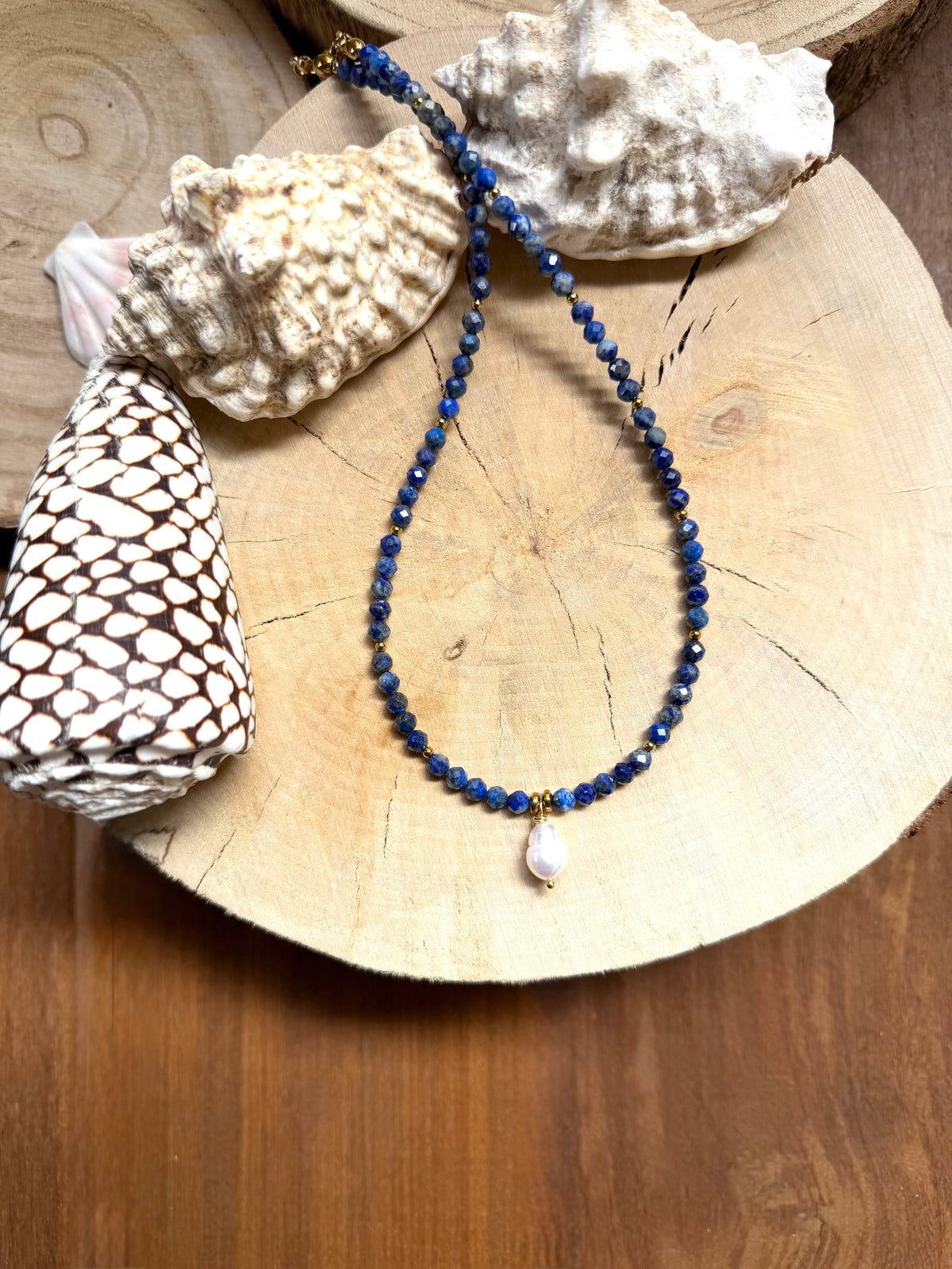 Collier Lapis-Lazuli & Perle d’eau douce