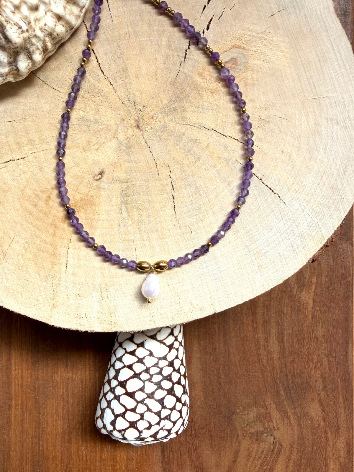 Collier Améthyste & Perle d’eau douce