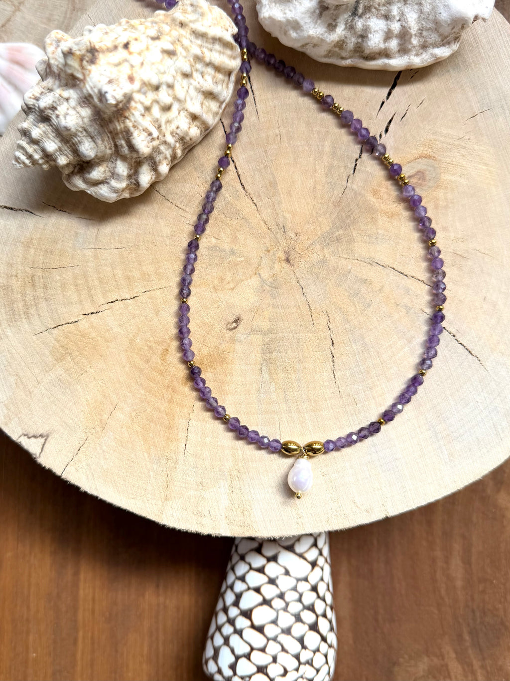 Collier Améthyste & Perle d’eau douce