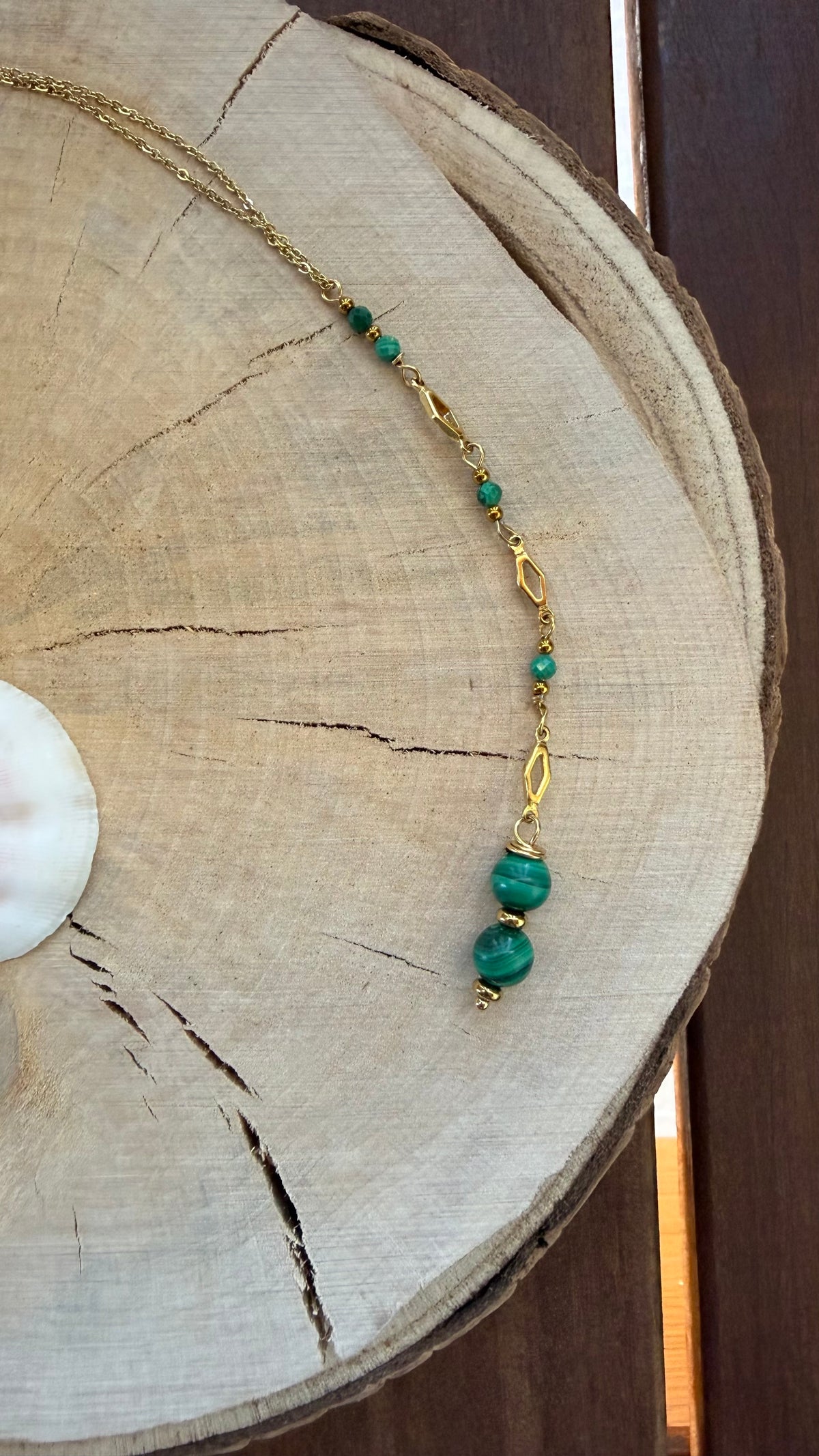 Sautoir Malachite
