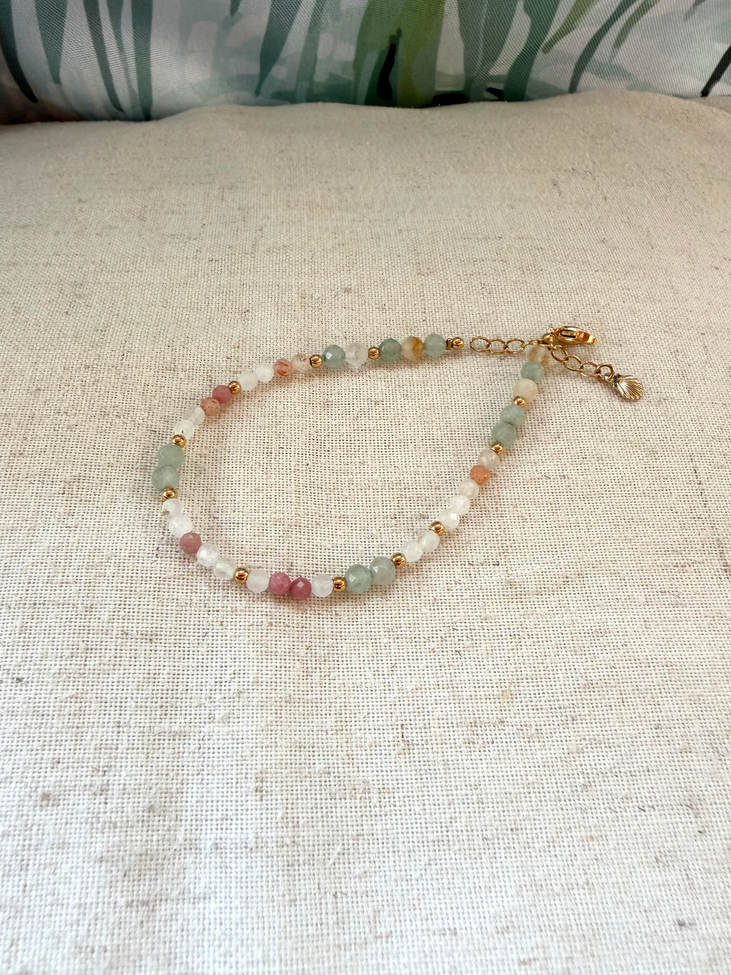 Bracelet en pierres naturelles aventurine, citrine et pierre du soleil – Solia