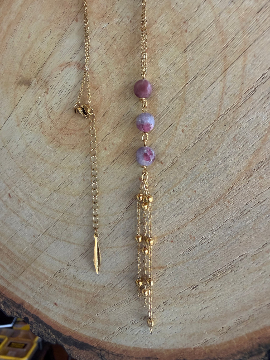 Sautoir Tourmaline Fleur de Prunier