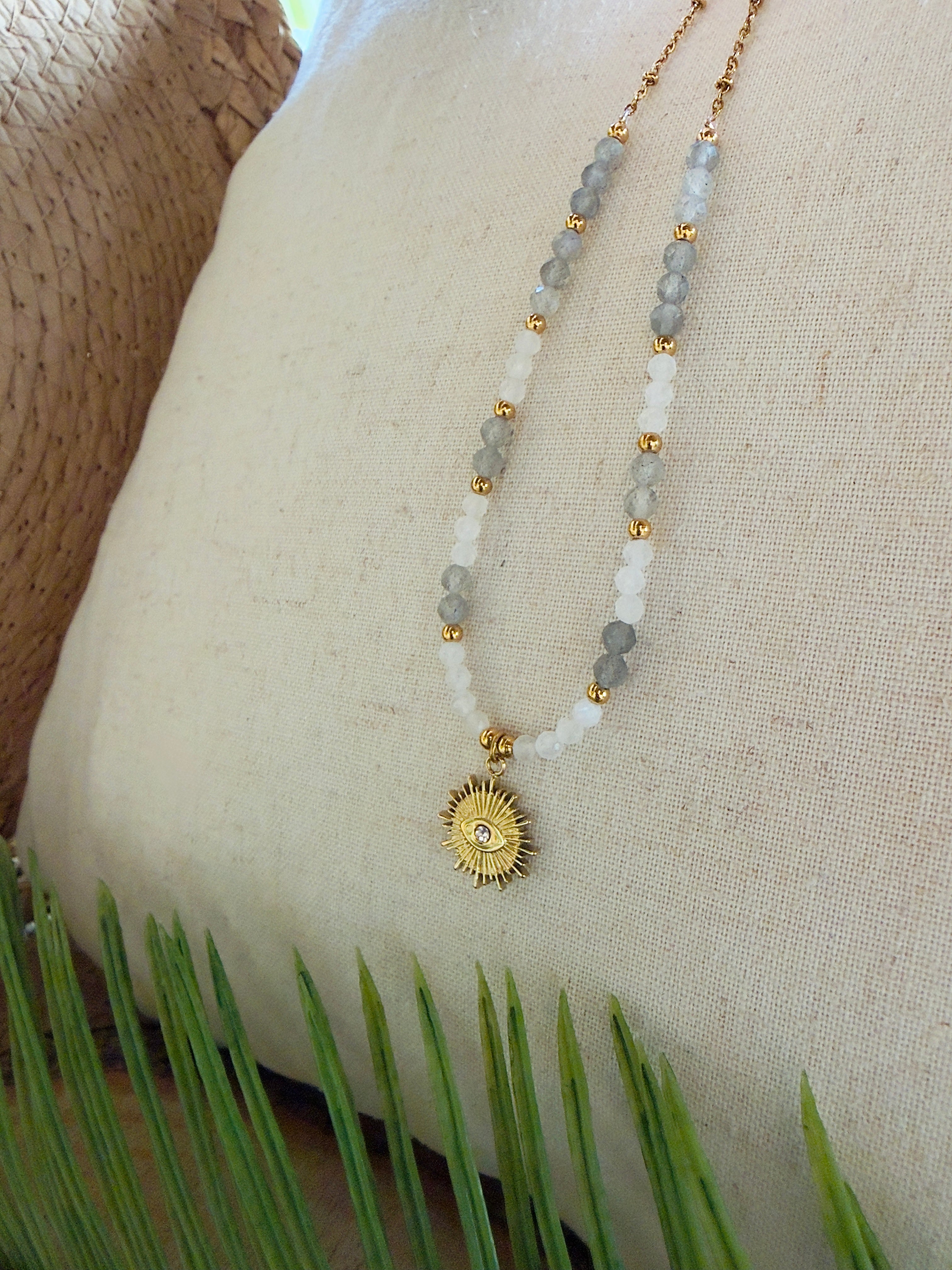 Collier Alia – Labradorite et pierre de lune