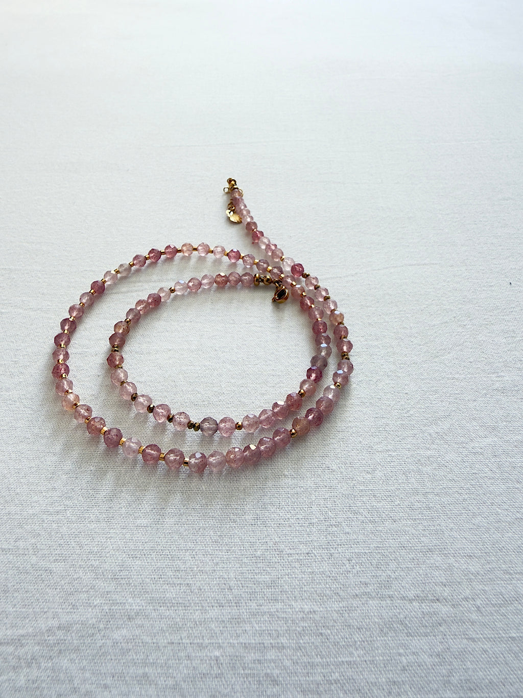 Collier Mila - Quartz Fraise