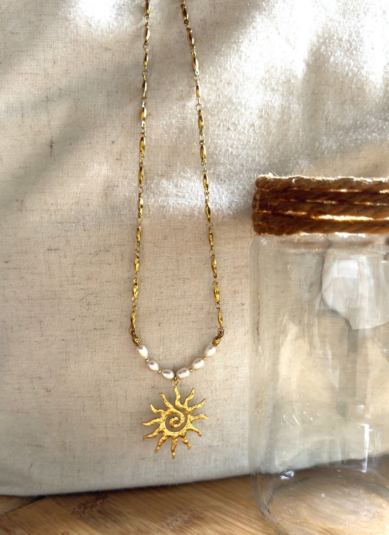 Collier Perles d’Eau Douce – Chaîne en Acier Inoxydable
