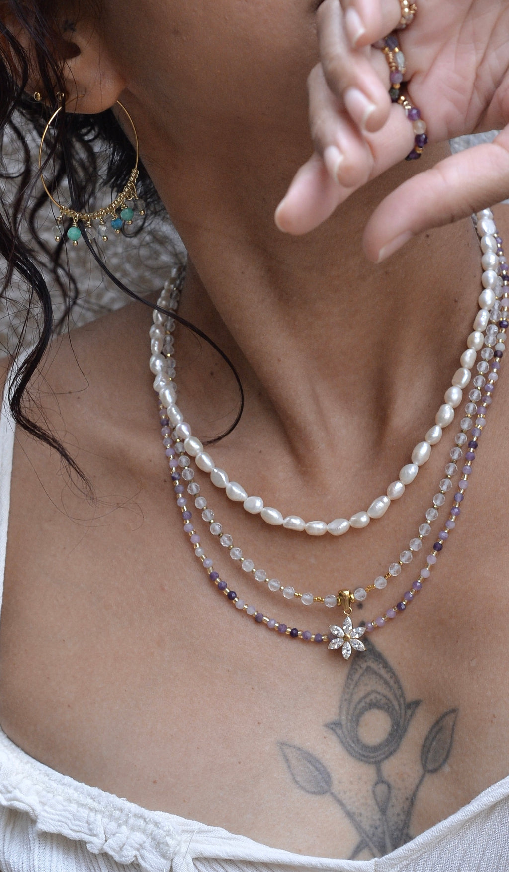 Collier Léna - Lépidolite