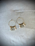 Boucles d’oreilles Lina – Perle d’eau douce et labradorite