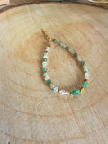 Bracelet en pierres naturelles aventurine, aventurine verte et fluorite – Naéla