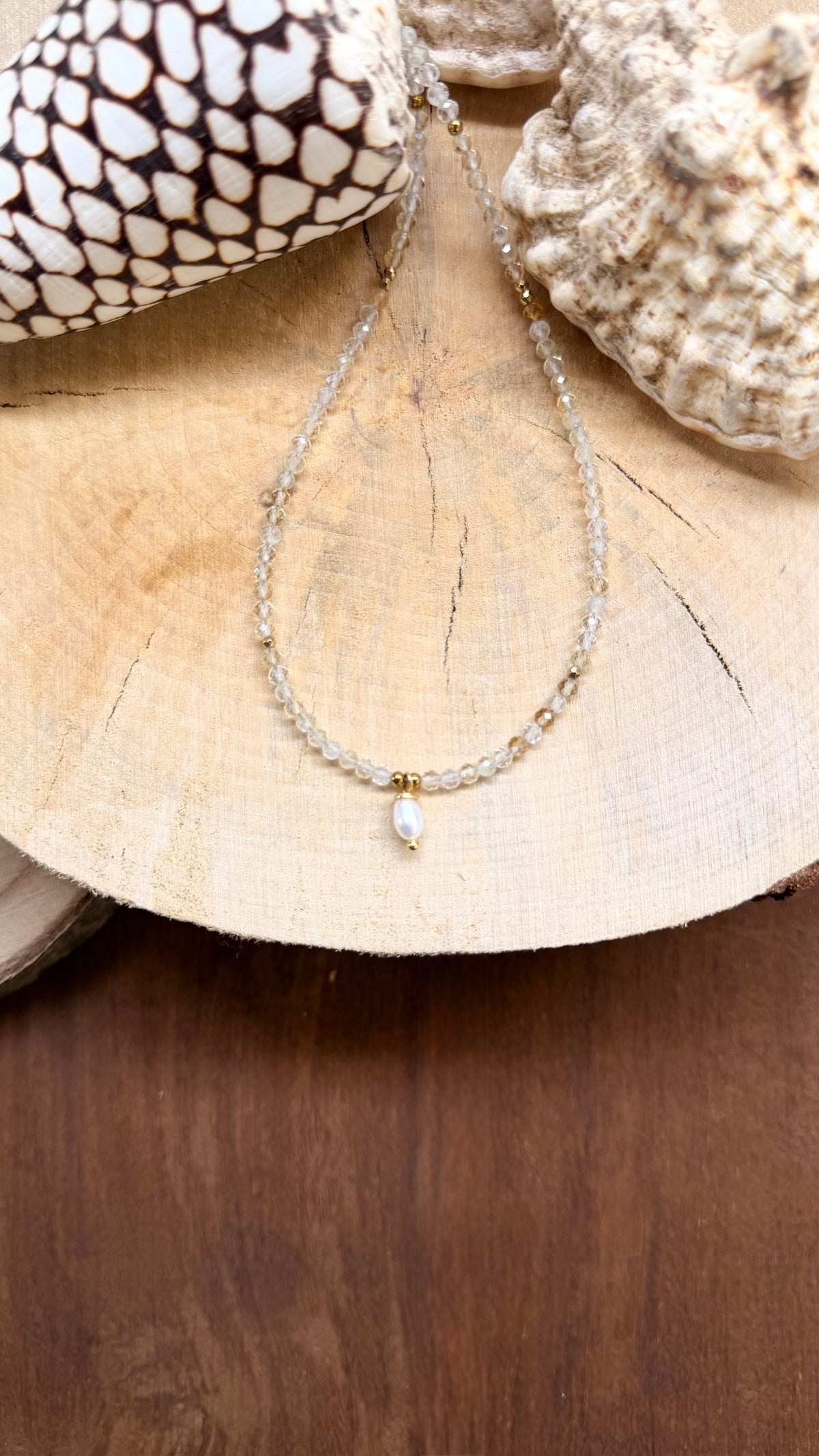 Collier Citrine & Perle d’eau douce