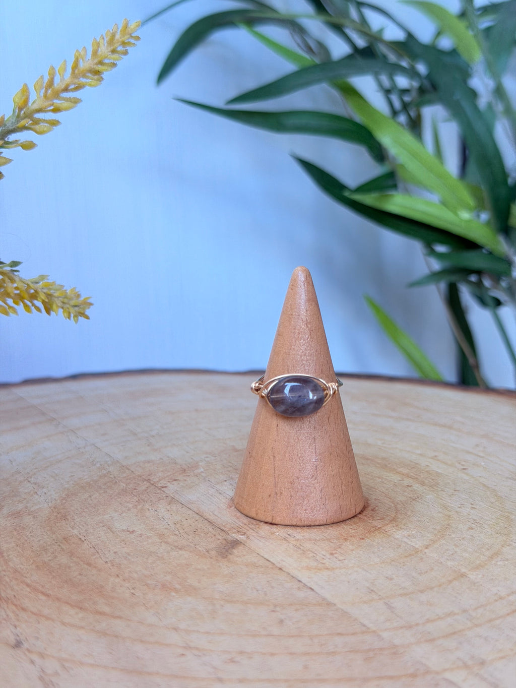 Bague Labradorite Grise