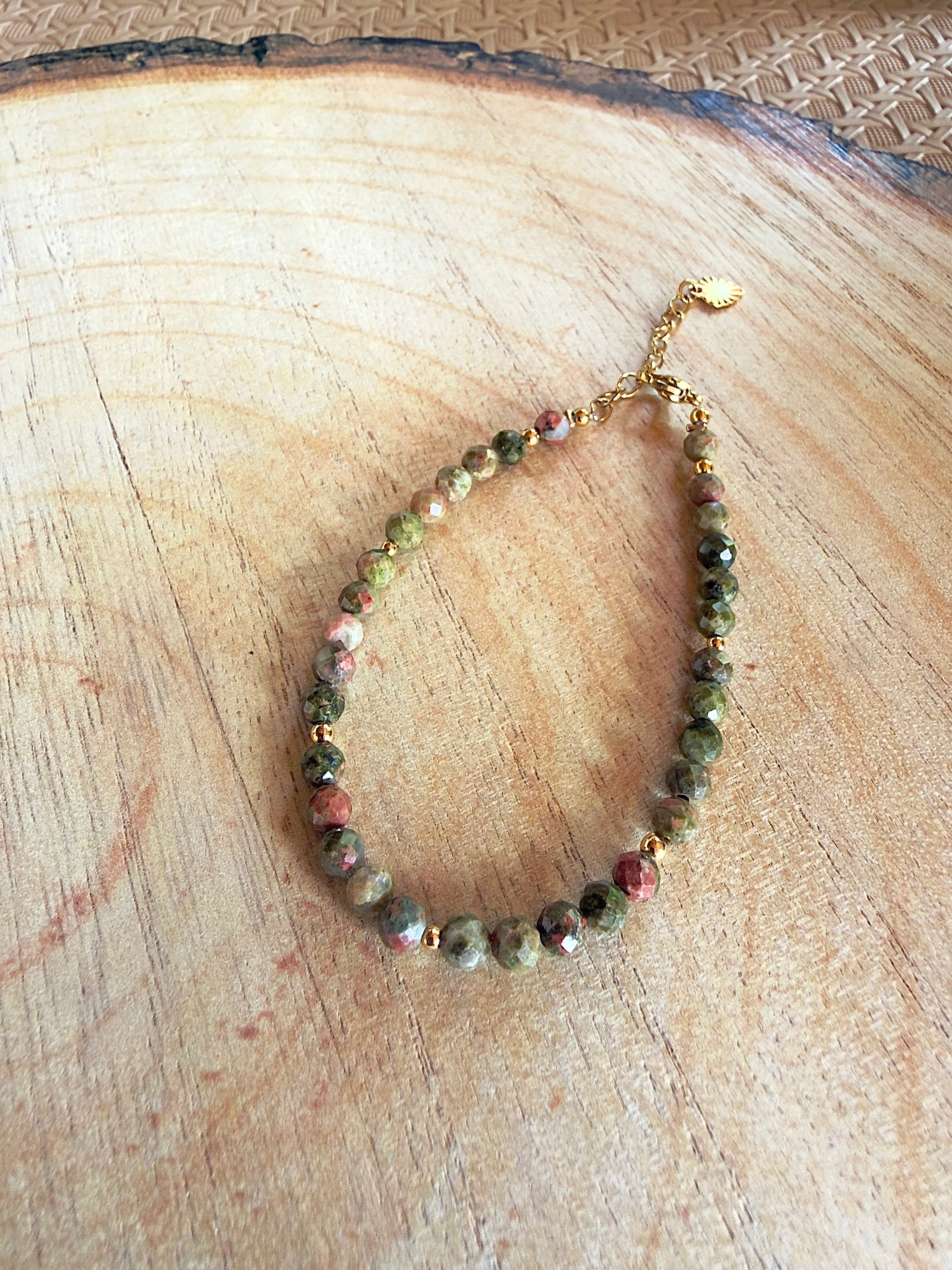 Bracelet en pierres naturelles unakite – Maïa