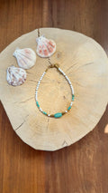 Chaîne de Cheville Amazonite & Howlite