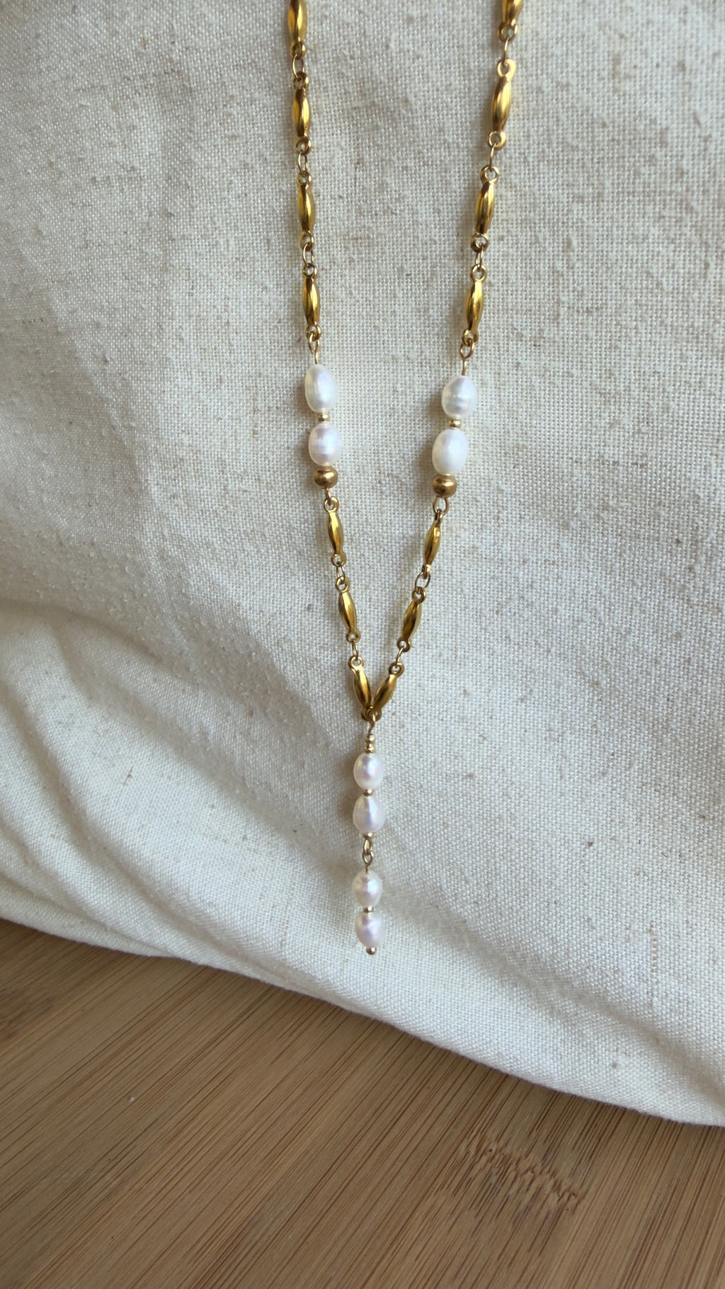 Collier Riviera style chapelet avec perles d’eau douce – Célia