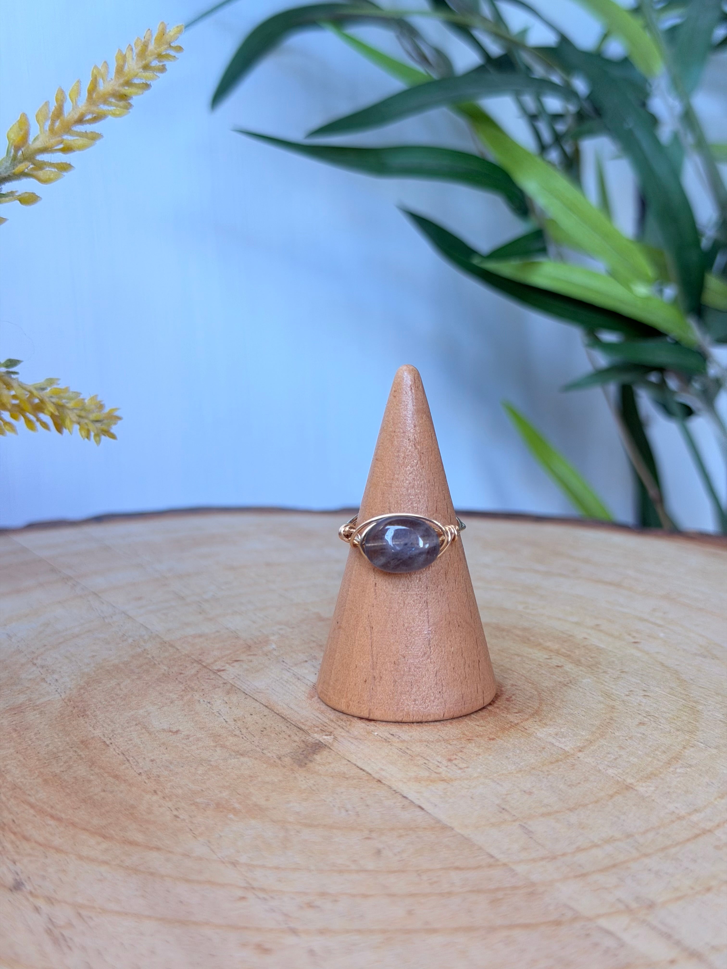Bague Labradorite Grise