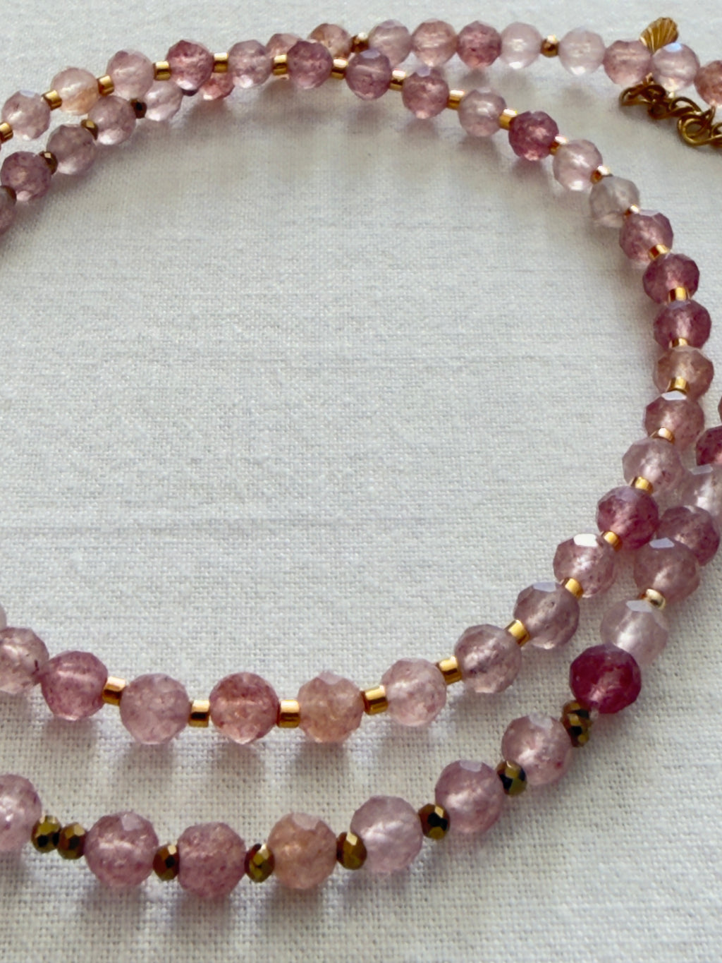 Collier Mila - Quartz Fraise