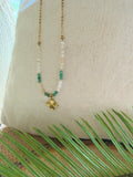 Collier Mila – Aventurine verte, quartz rose et citrine