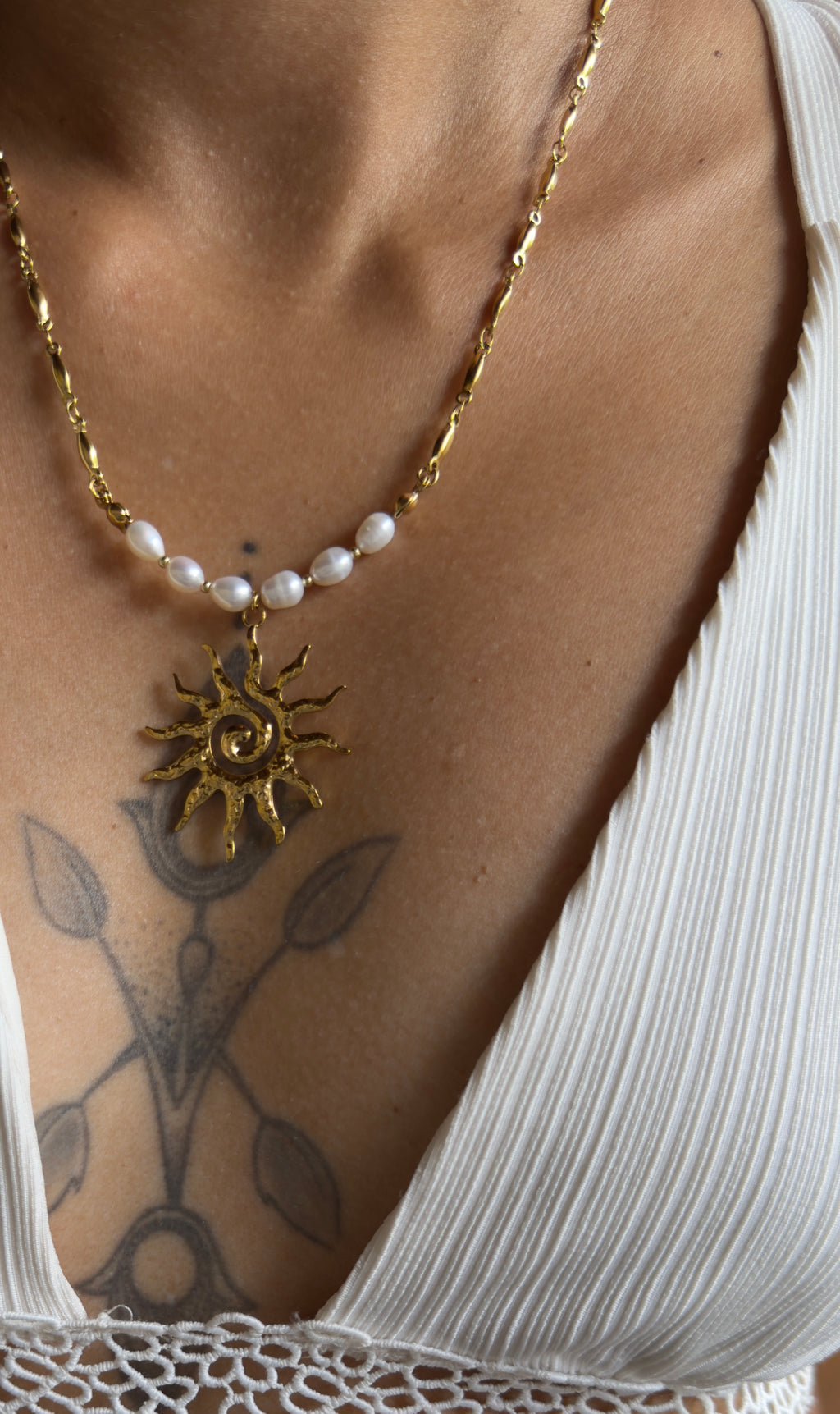 Collier Perles d’Eau Douce – Chaîne en Acier Inoxydable
