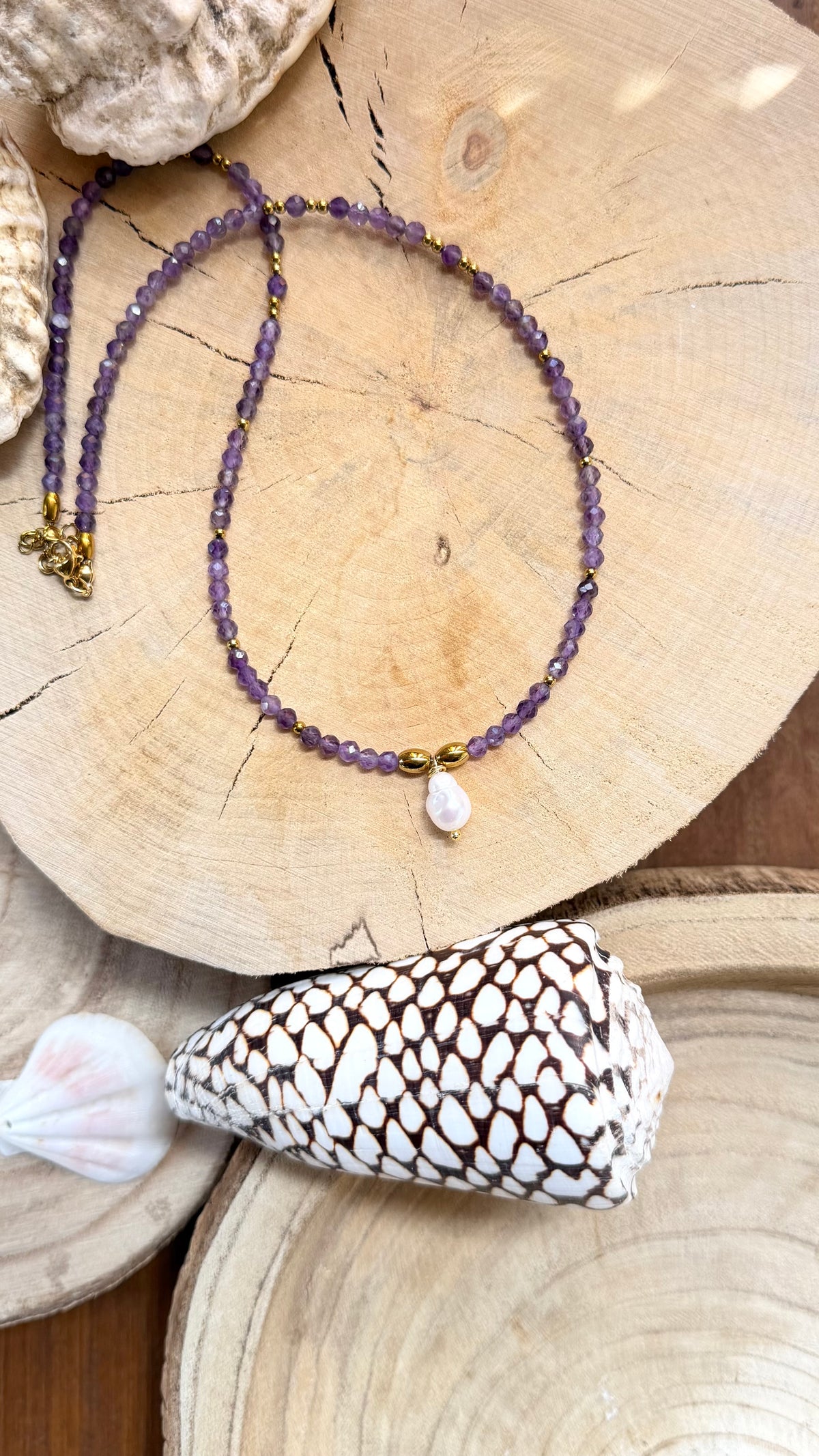 Collier Améthyste & Perle d’eau douce