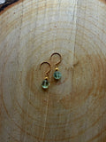Boucles d’oreilles Fluorite & Hématite Dorée
