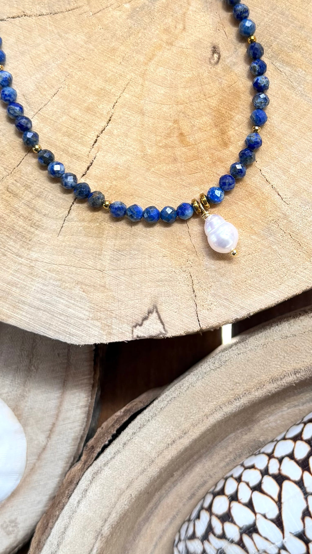 Collier Lapis-Lazuli & Perle d’eau douce