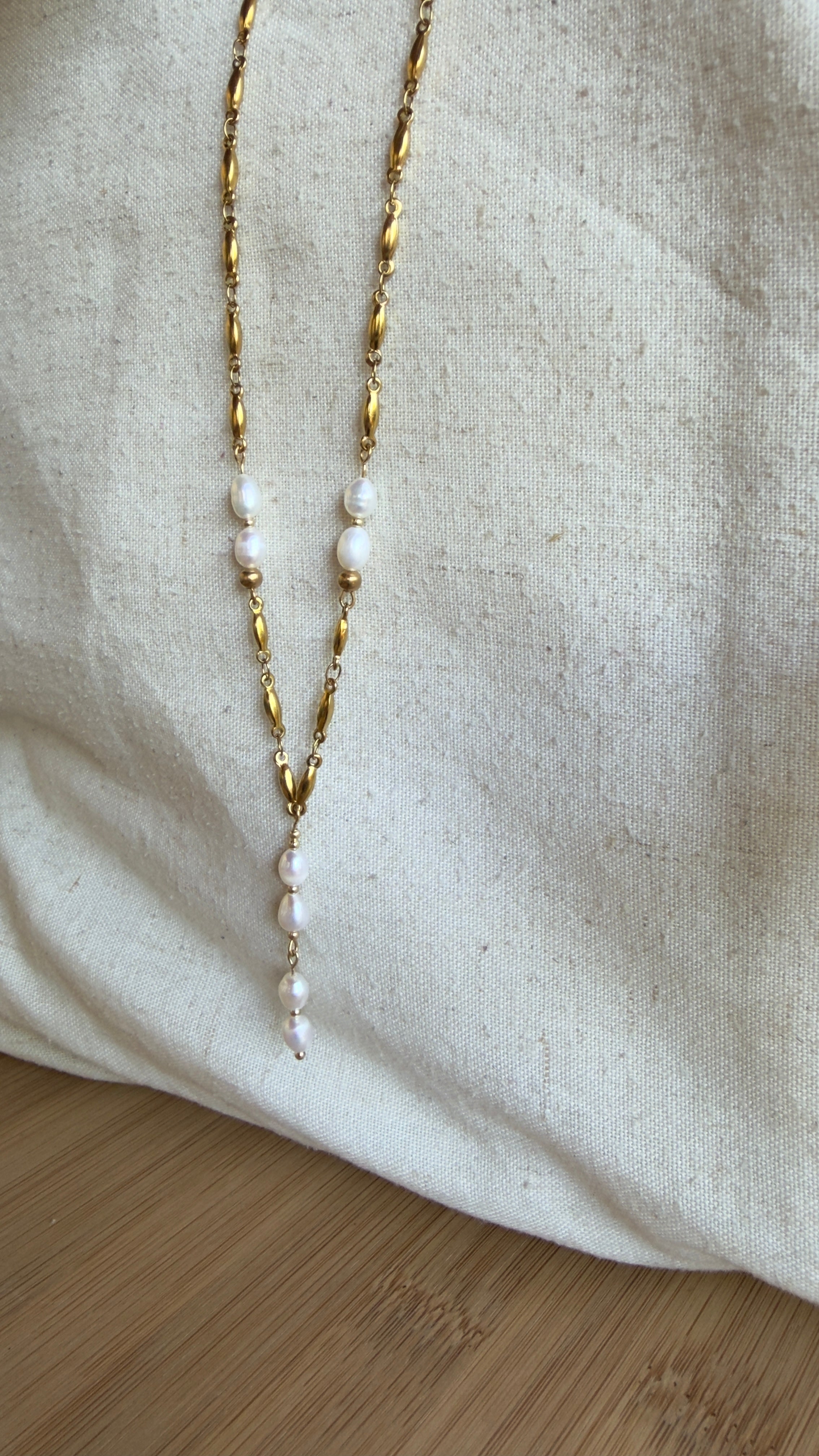 Collier Riviera style chapelet avec perles d’eau douce – Célia