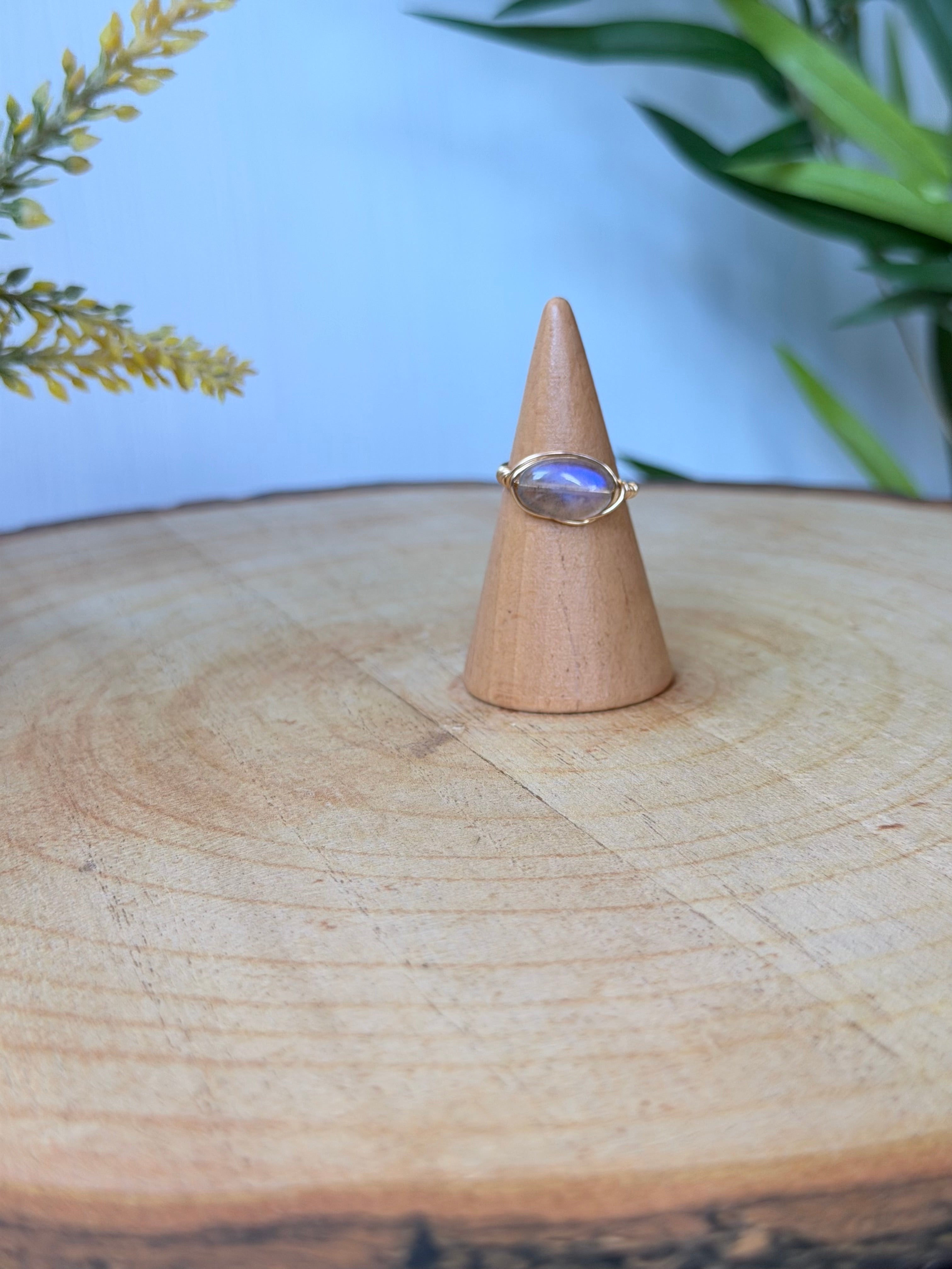 Bague Labradorite Bleue