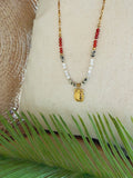 Collier Sora – Cornaline, jaspe dalmatien et howlite