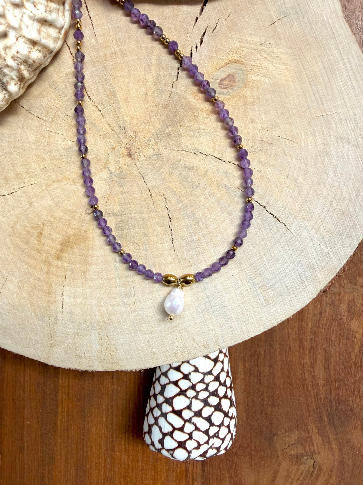 Collier Améthyste & Perle d’eau douce