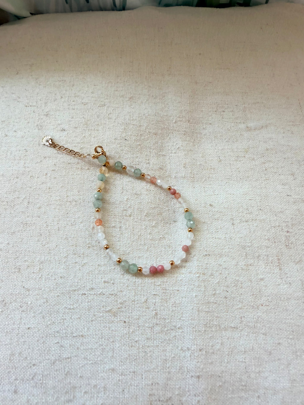 Bracelet en pierres naturelles aventurine, citrine et pierre du soleil – Solia