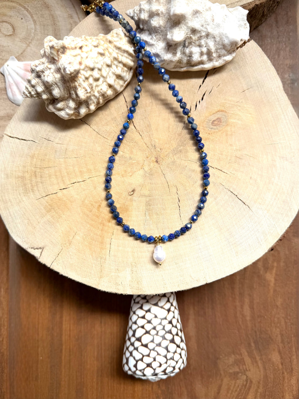 Collier Lapis-Lazuli & Perle d’eau douce