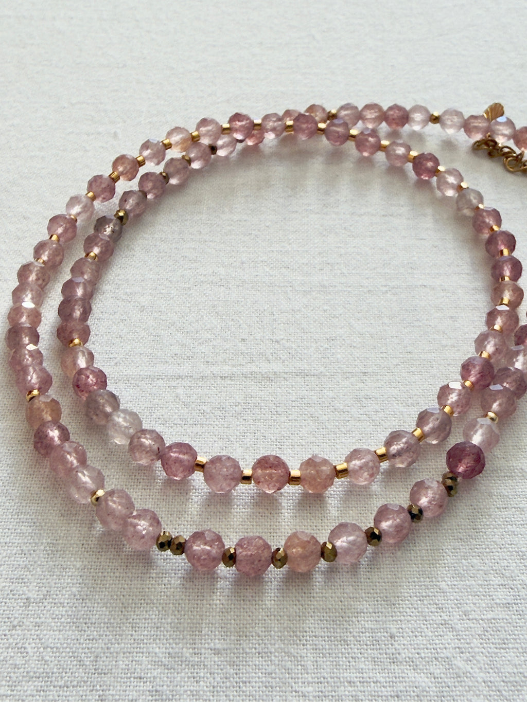 Collier Mila - Quartz Fraise