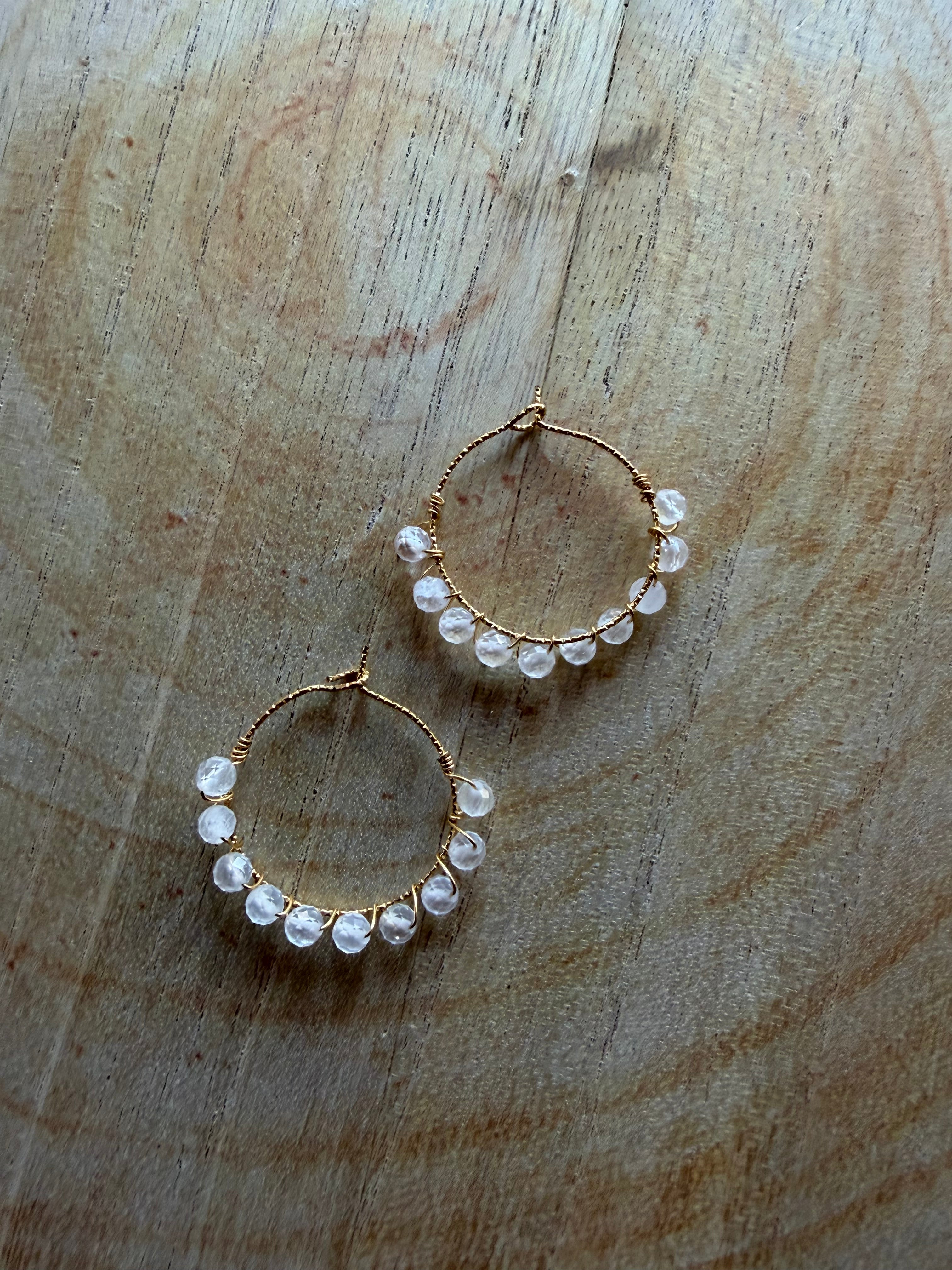 Boucles d’oreilles Cristal de Roche
