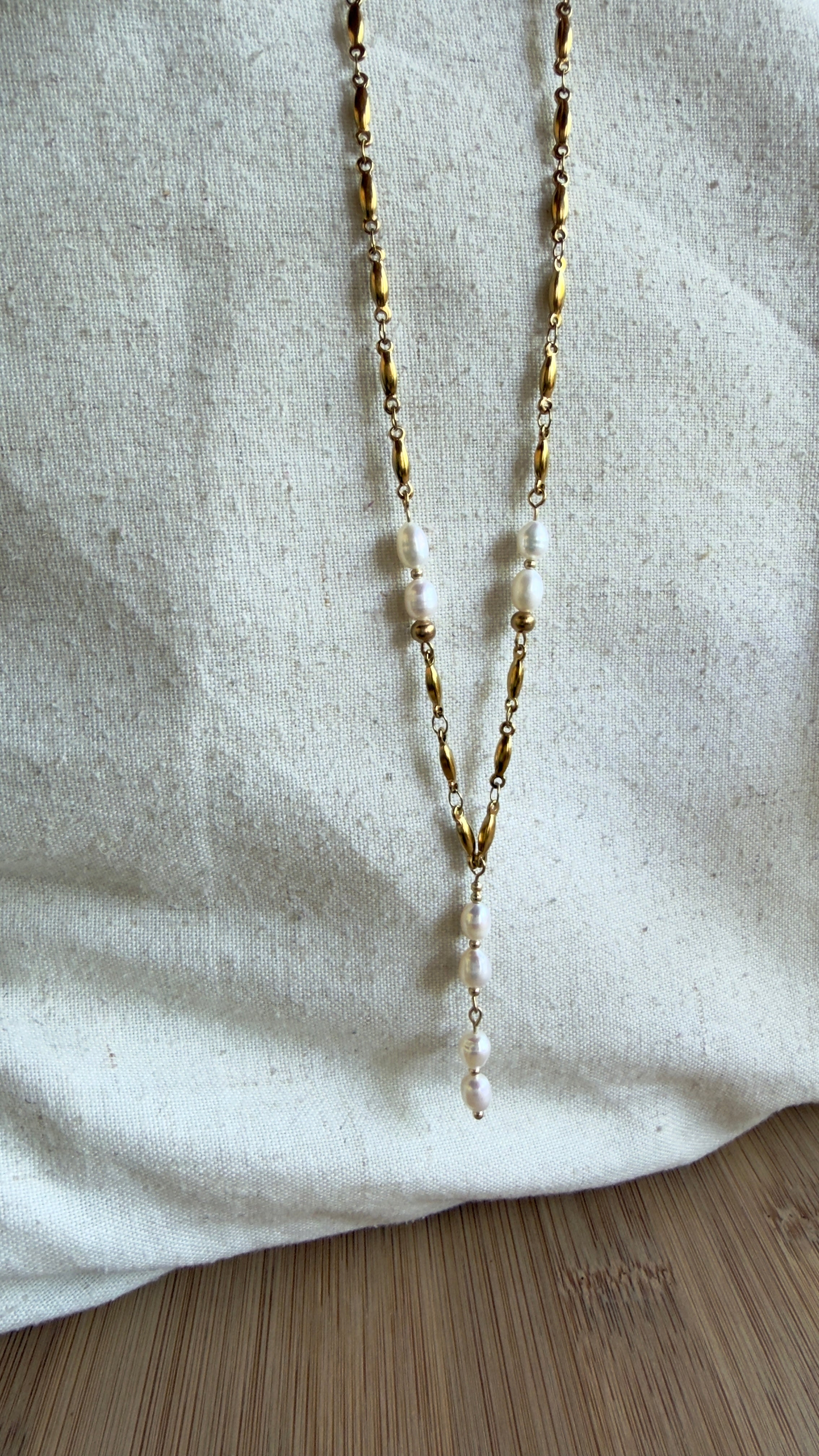 Collier Riviera style chapelet avec perles d’eau douce – Célia