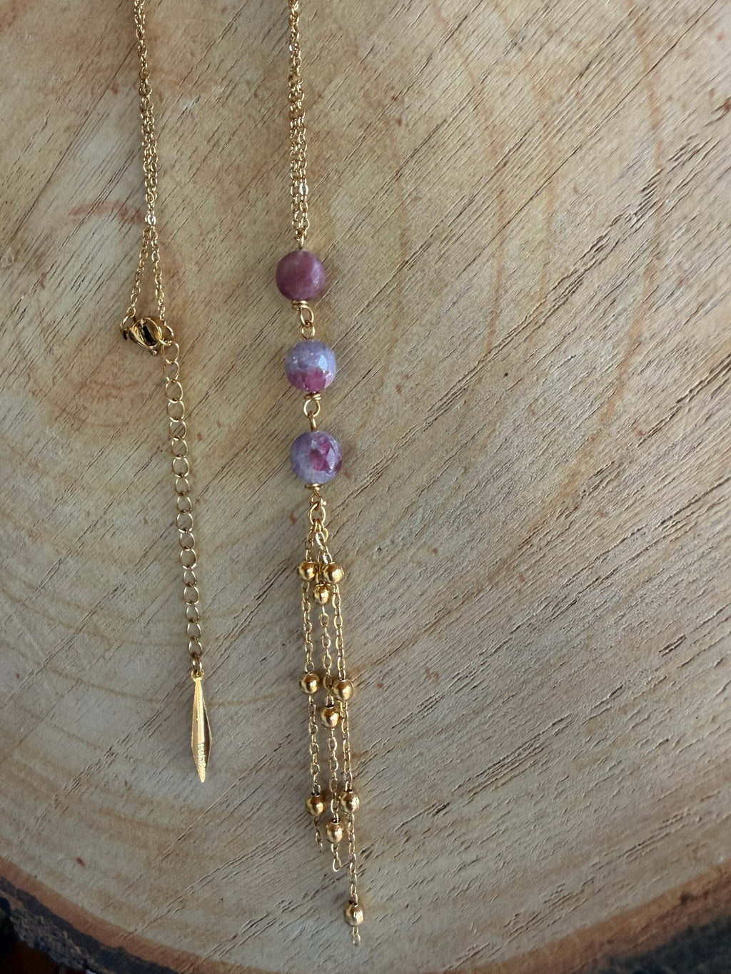 Sautoir Tourmaline Fleur de Prunier