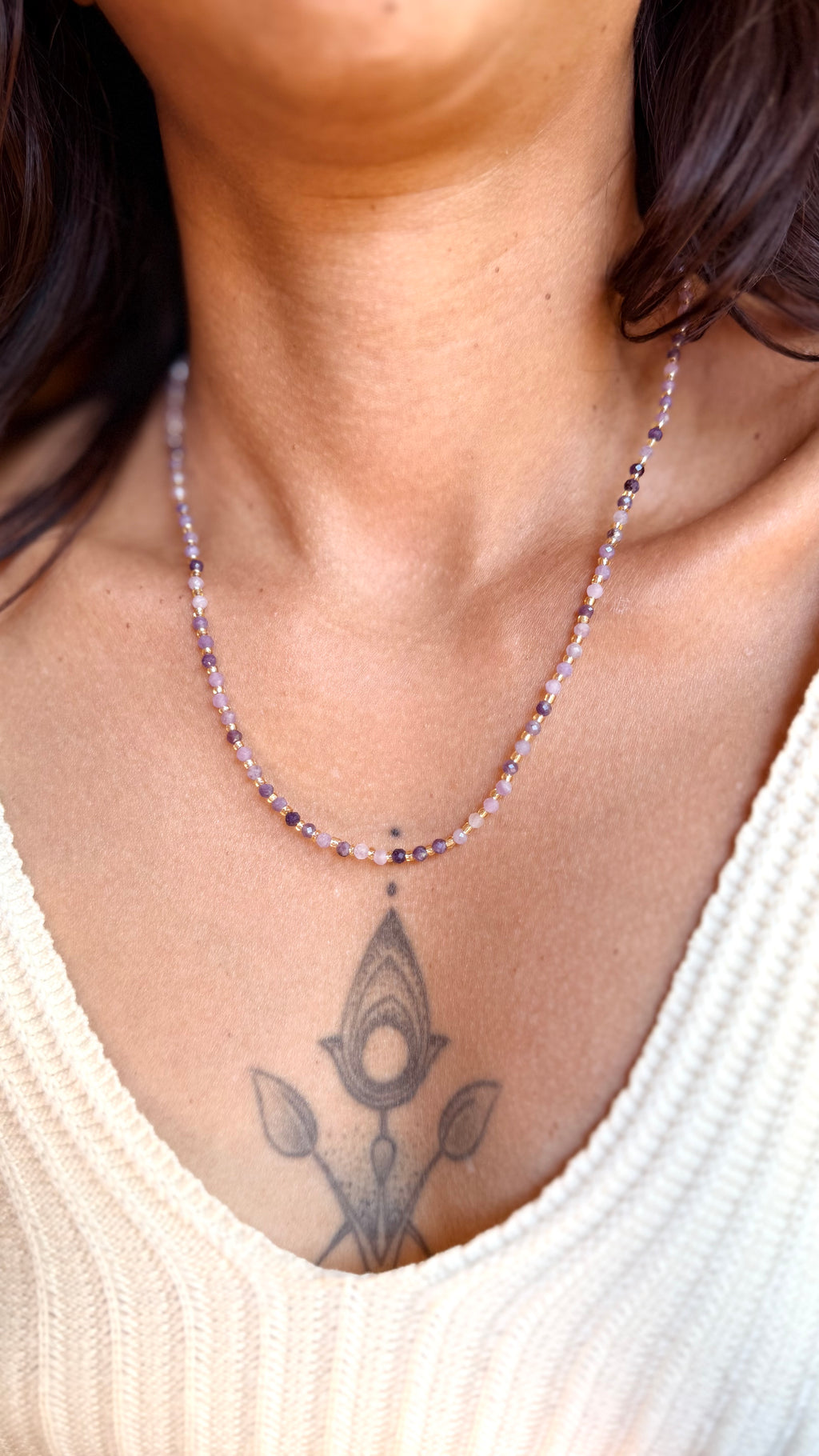 Collier Léna - Lépidolite